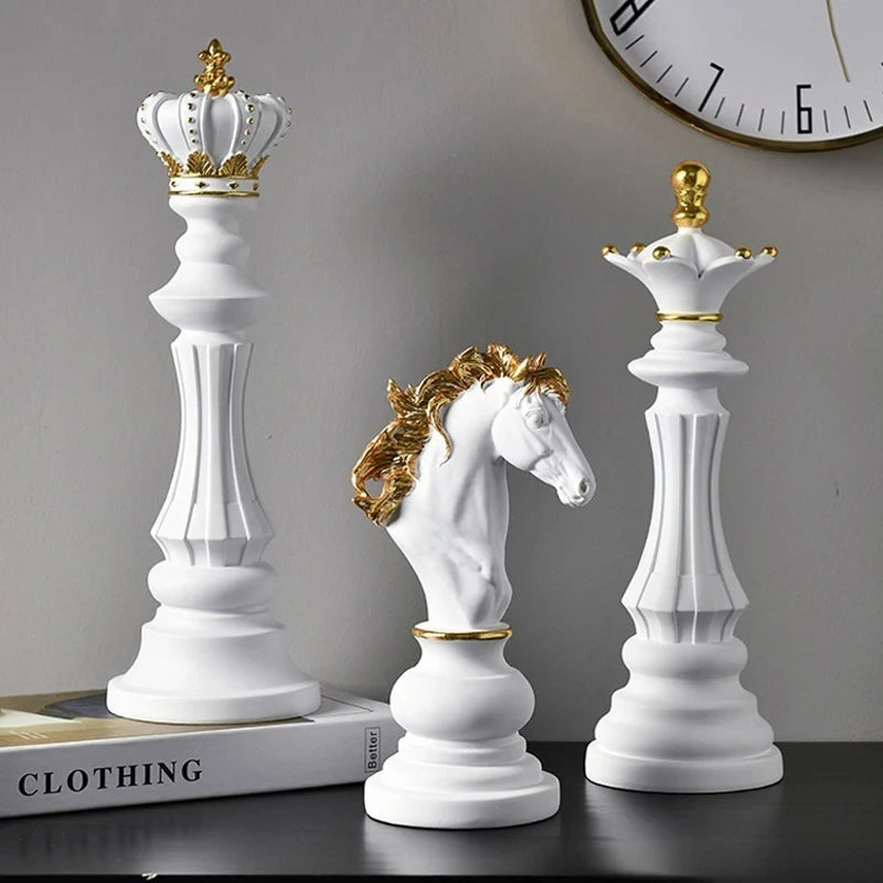 King, Queen & Knight Decorative Statue for Home & Office