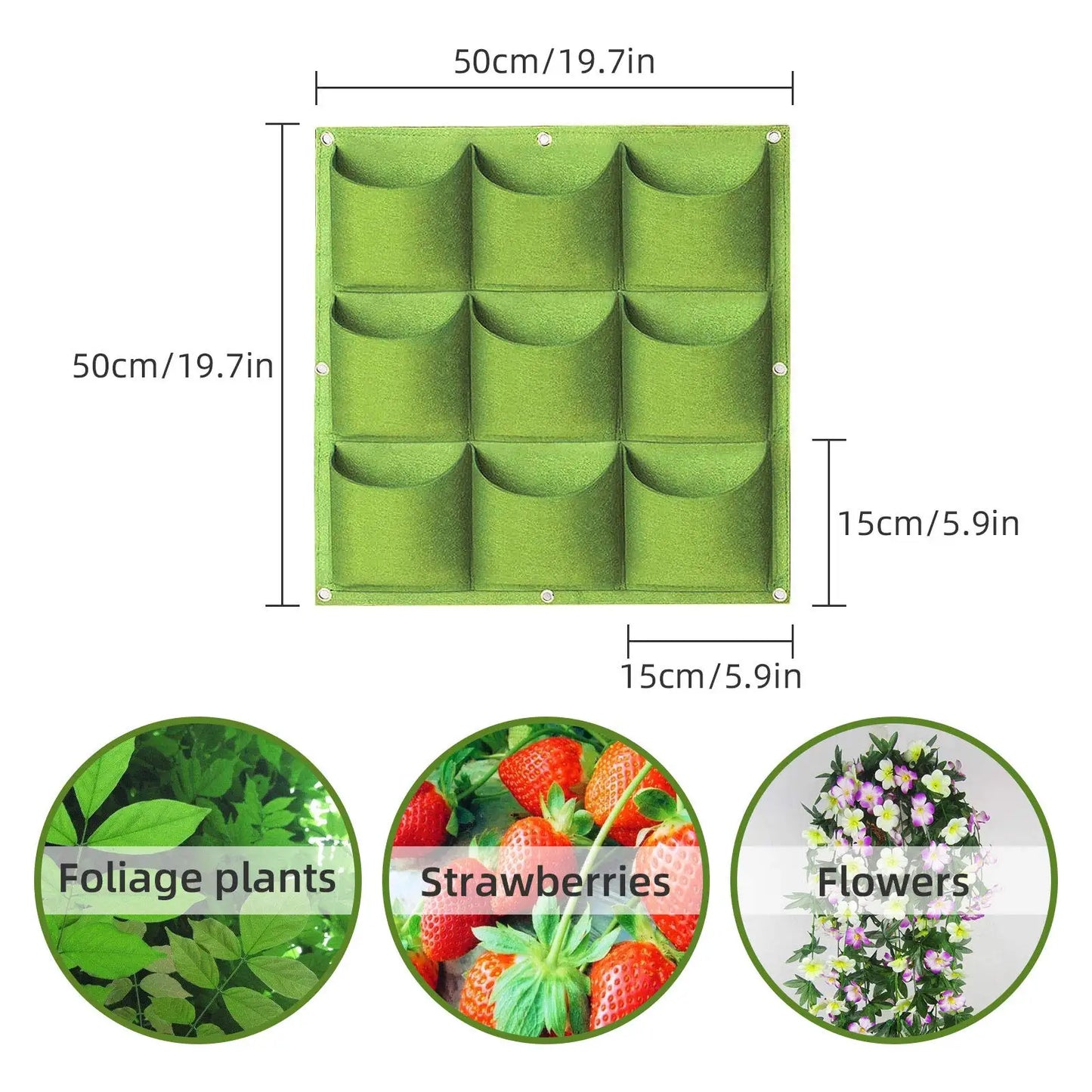 49-Pocket Hanging Planter Bag