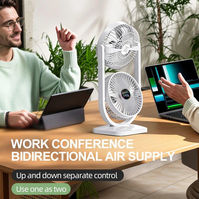 USB Rechargeable Portable Desktop Fan – Rotatable Design