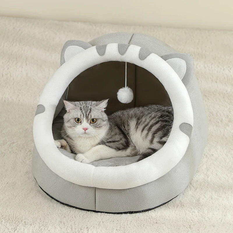 Kitten Cave Cushion & Pet Sleeping Basket