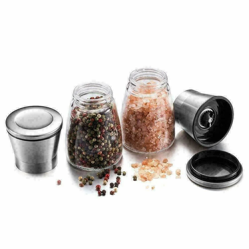 180/200ML Pepper Grinder Stainless Steel Glass Spice Bottle