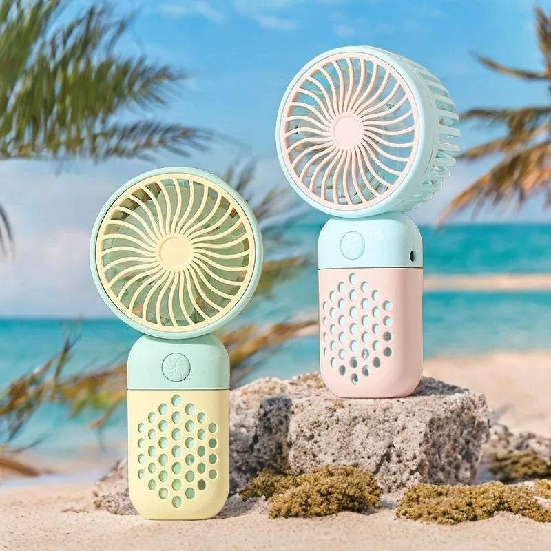 Cute Mini USB Handheld Rechargeable Fan – Portable Pocket Size