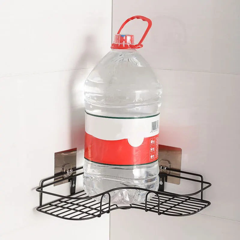 Iron Triangle Corner Rack – Durable Kitchen & Bathroom Storage