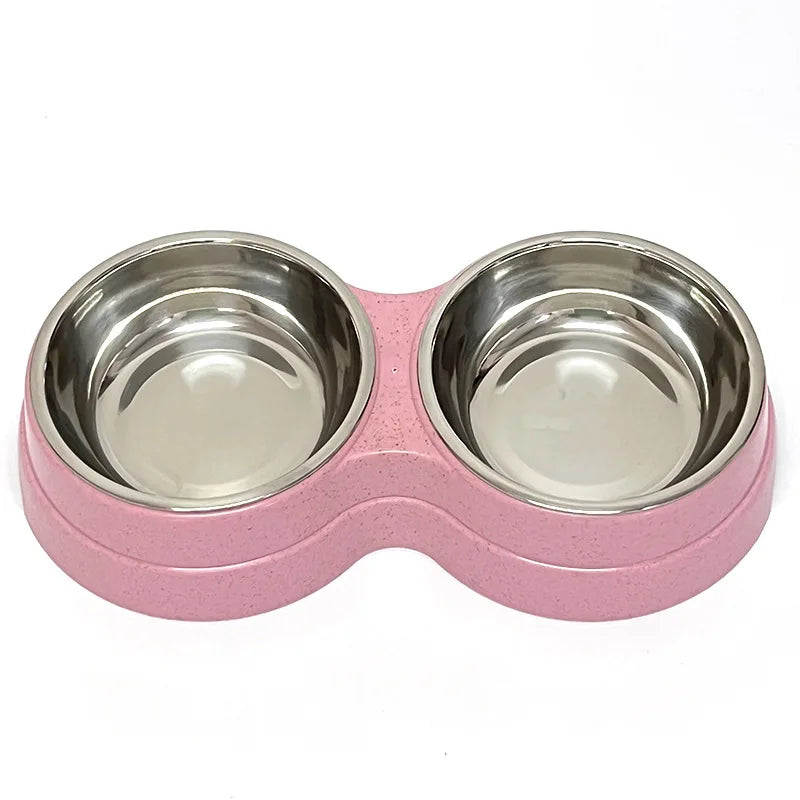 Double Stainless Steel Pet Bowl