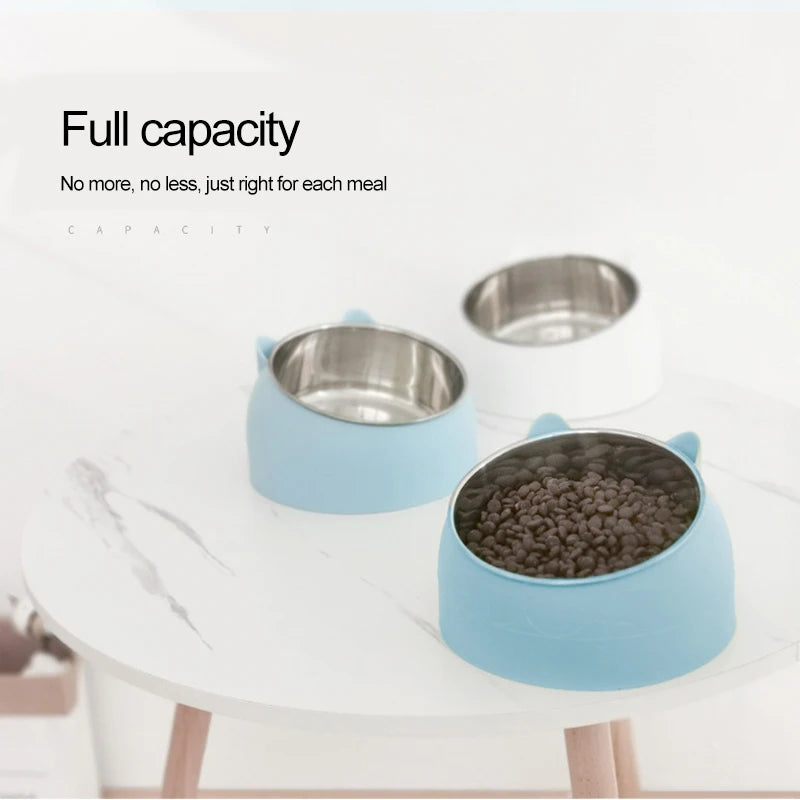 Stainless Steel Cat Bowl – Inclined Pet Feeder
