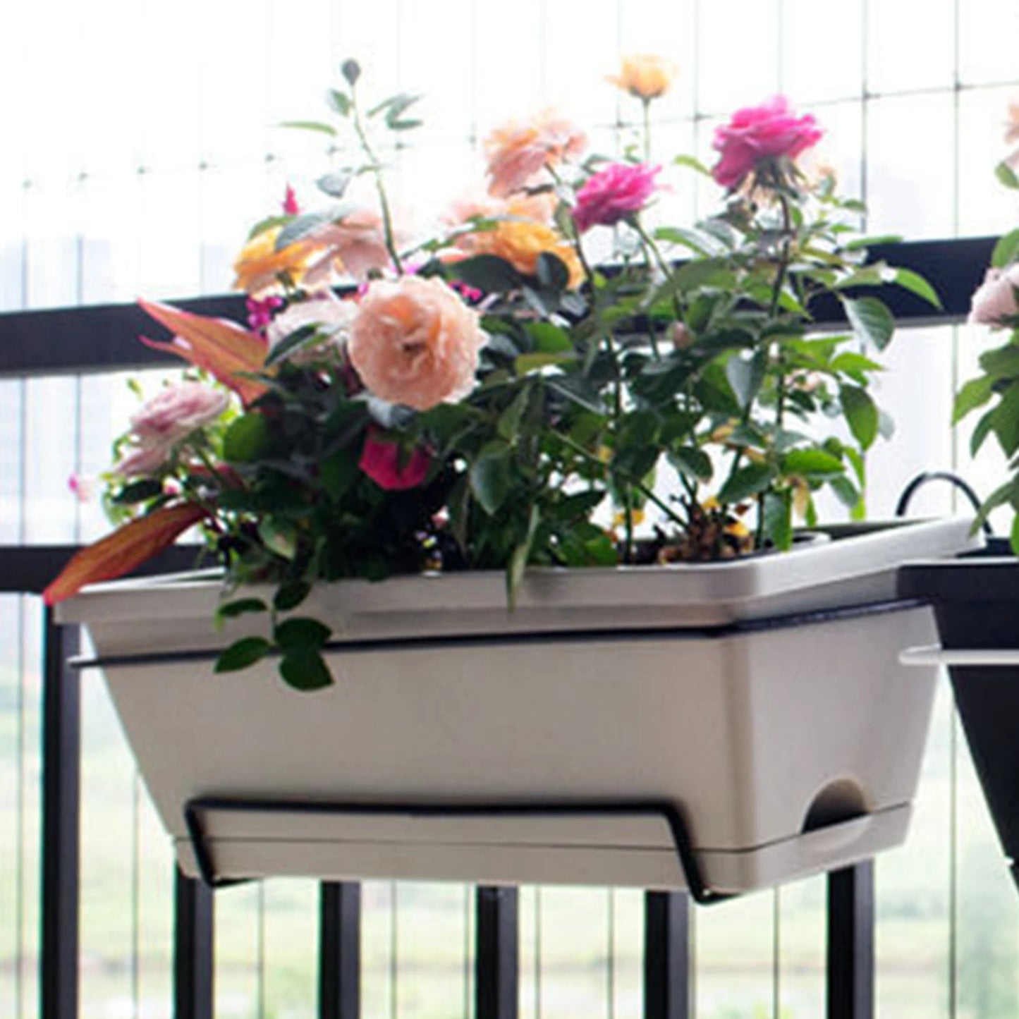 Railing & Window Box Flower Pot for Garden & Yard