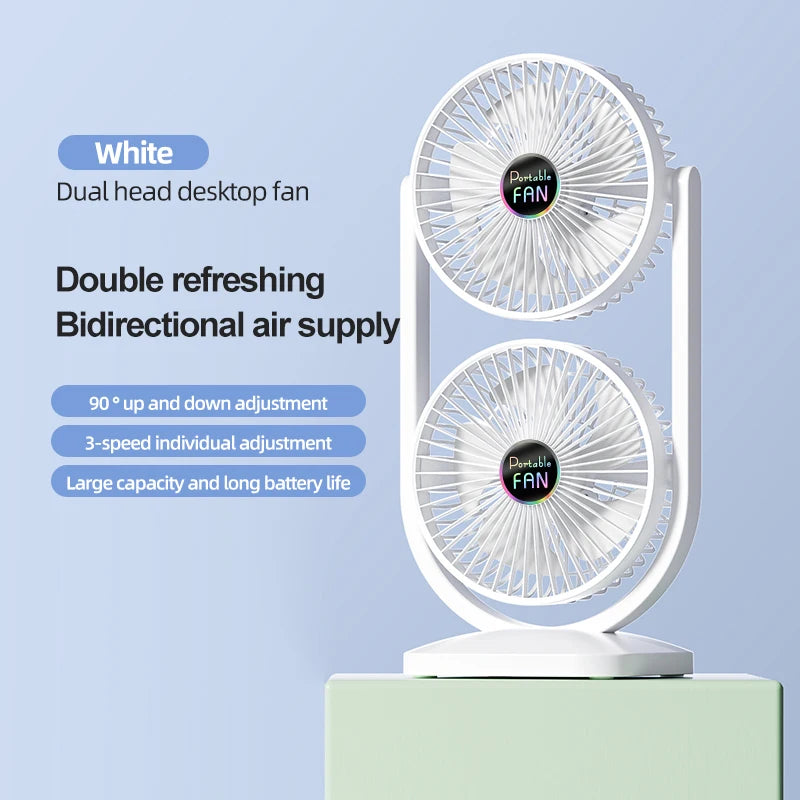 USB Rechargeable Portable Desktop Fan – Rotatable Design