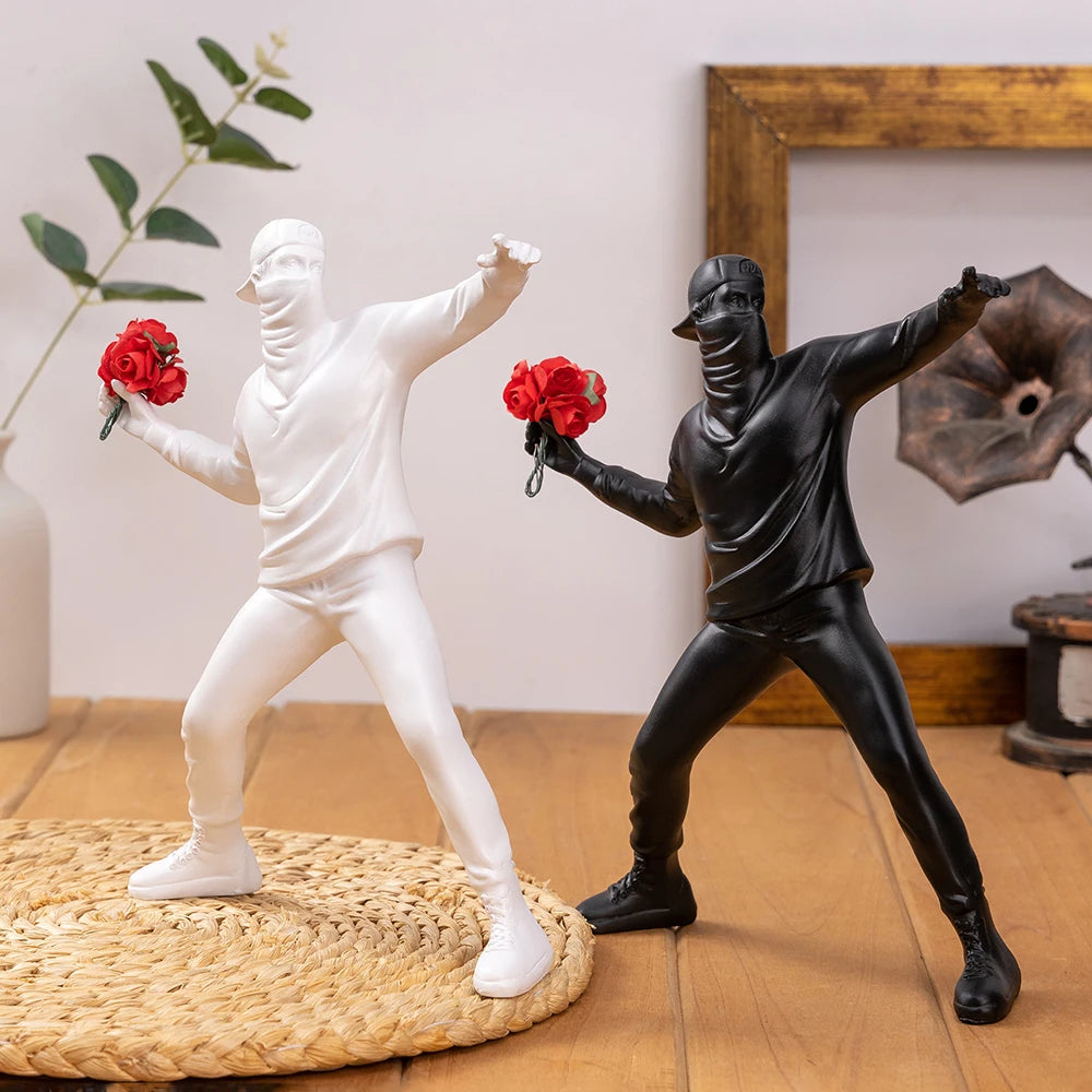 Flower Thrower Sculpture Figurine