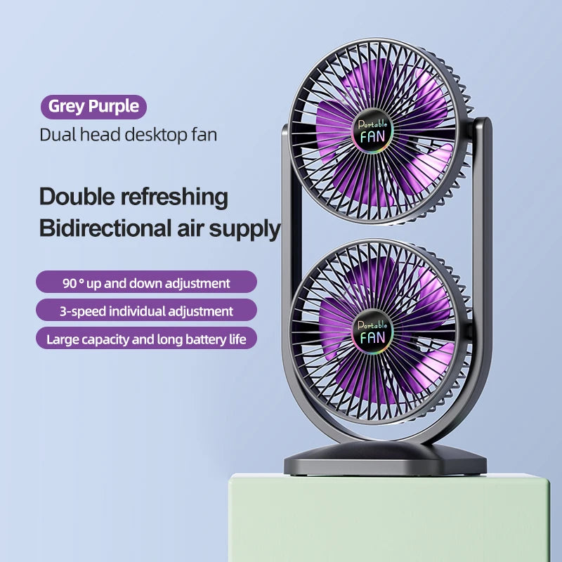 USB Rechargeable Portable Desktop Fan – Rotatable Design