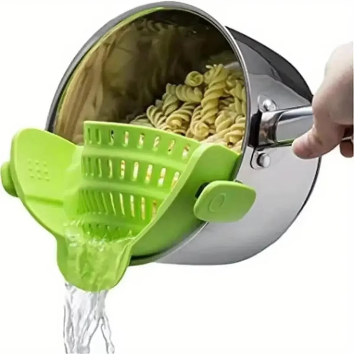 Adjustable Clip-On Pot Strainer – Kitchen Sink & Pan Accessory