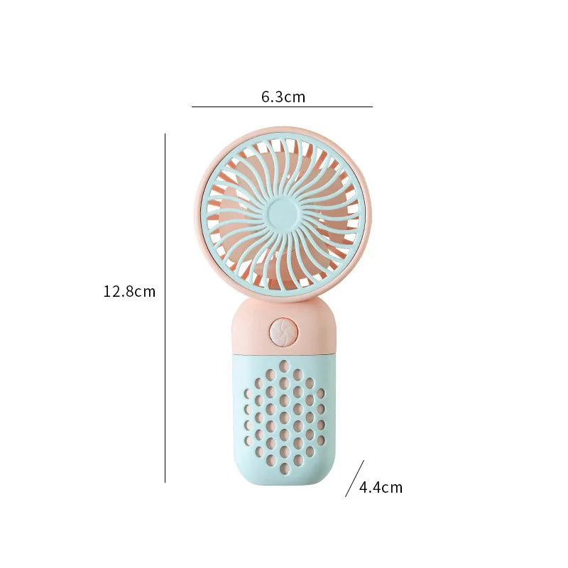 Cute Mini USB Handheld Rechargeable Fan – Portable Pocket Size