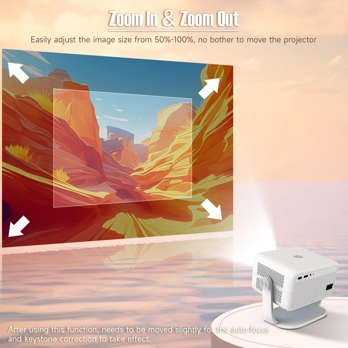 Magcubic L018 Projector 4K 1080P – 650 ANSI WiFi 6 Android 11