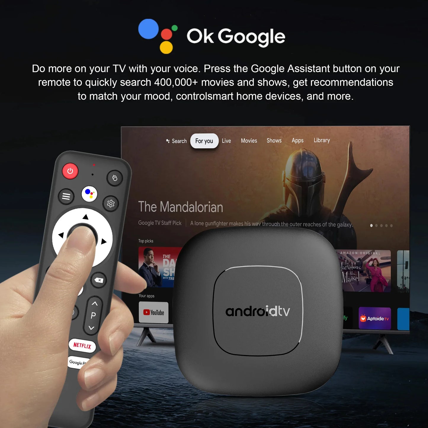 Mortal T1 WiFi 6 Smart TV Box Android 14 – 4K Support
