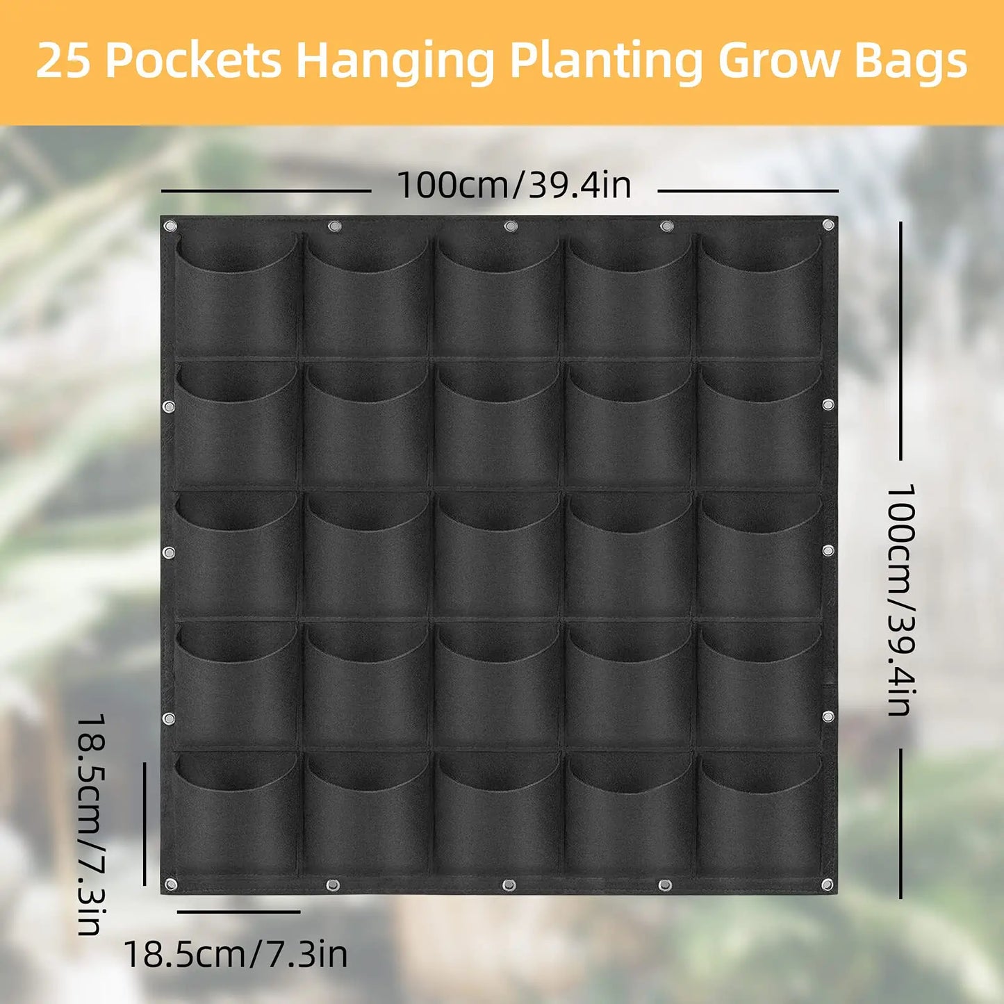 49-Pocket Hanging Planter Bag