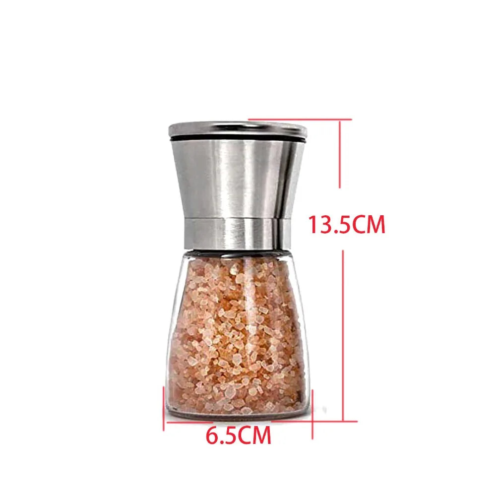 180/200ML Pepper Grinder Stainless Steel Glass Spice Bottle