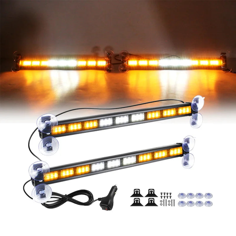 2-in-1 162 LED Windshield Strobe Warning Light