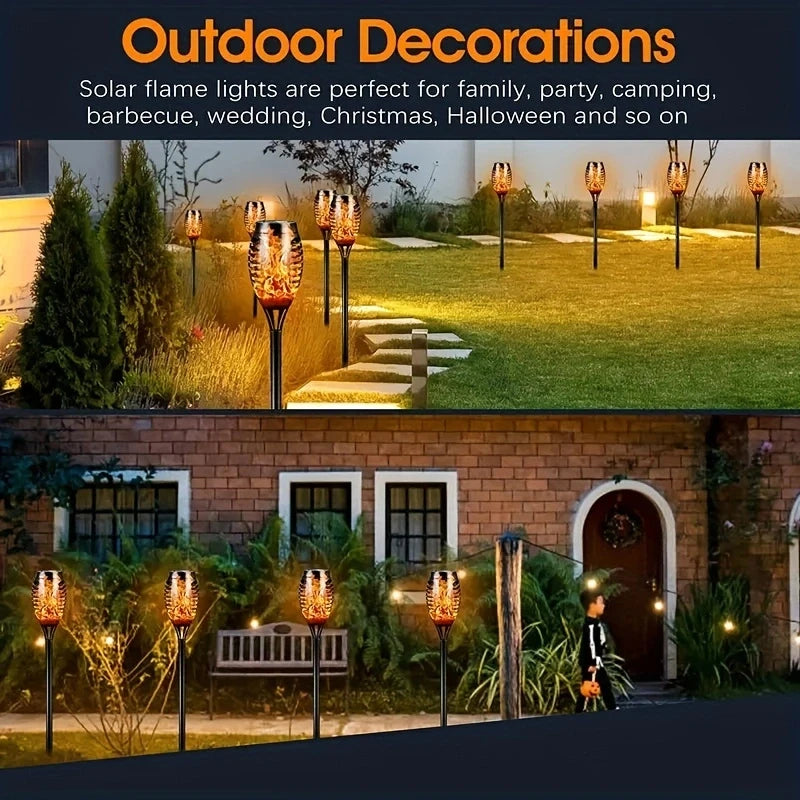 12LED Solar Flame Torch Light