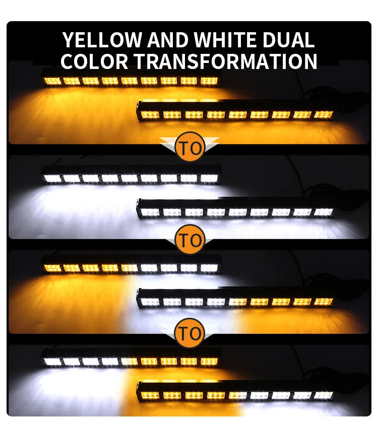 2-in-1 162 LED Windshield Strobe Warning Light