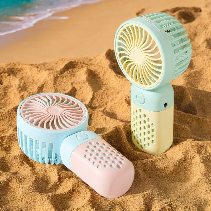 Cute Mini USB Handheld Rechargeable Fan – Portable Pocket Size