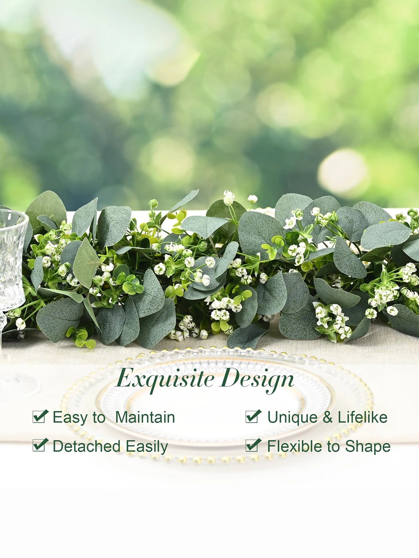 Silk Hanging Plants for Home, Garden & Wedding Decor