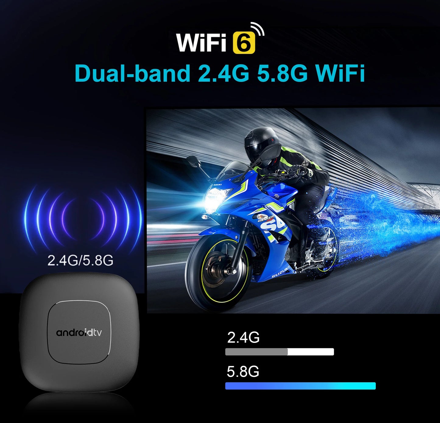 Mortal T1 WiFi 6 Smart TV Box Android 14 – 4K Support