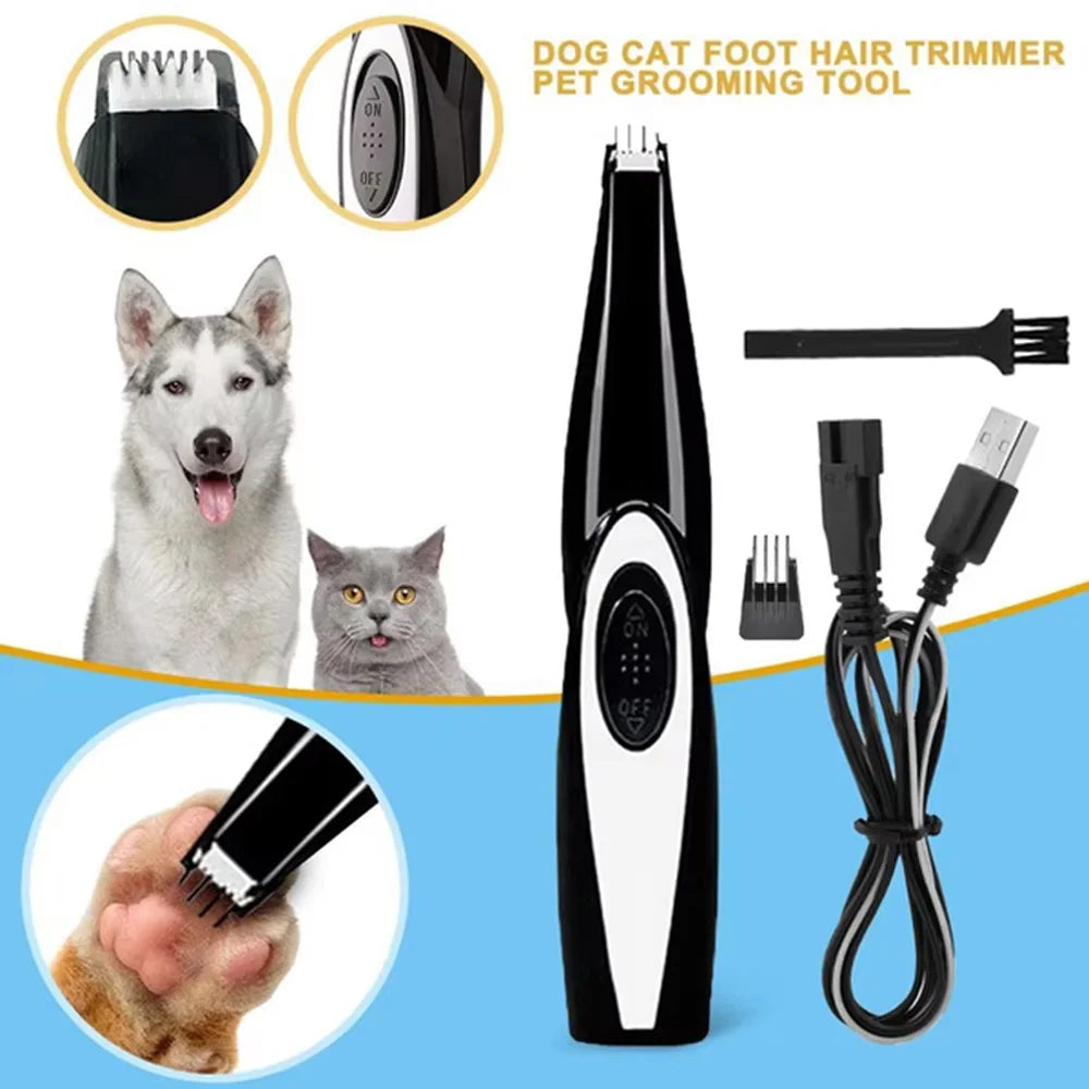Professional Low-Noise Pet Hair Trimmer & Shaver Set