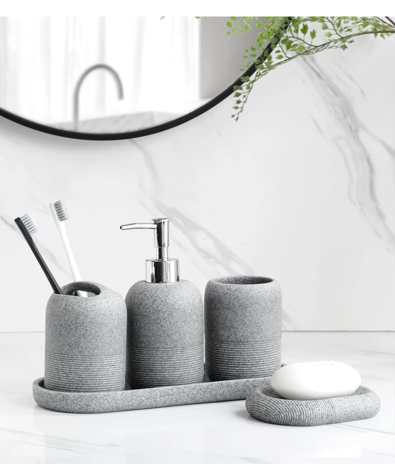 5PCS Bathroom Accessories Set – Lotion Dispenser