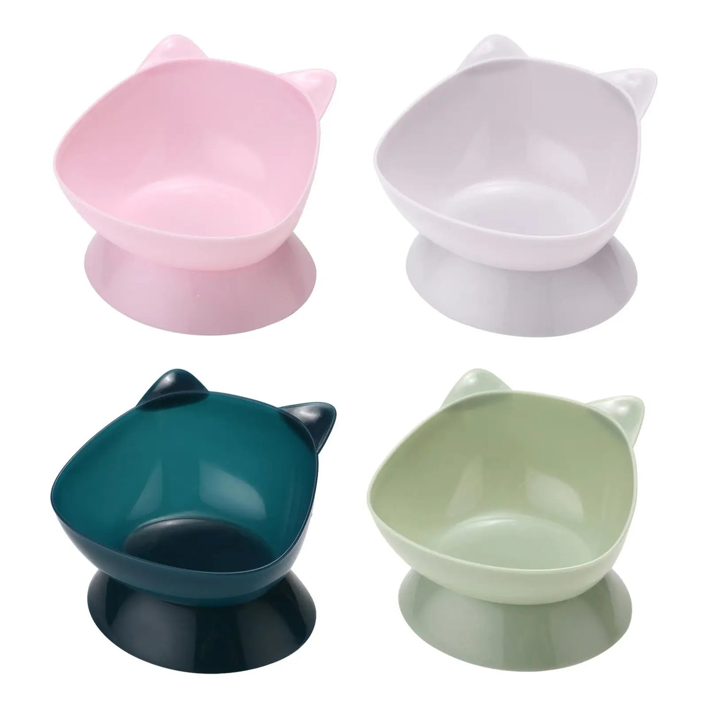 Tilted Water & Food Feeder Raised Pet Bowl