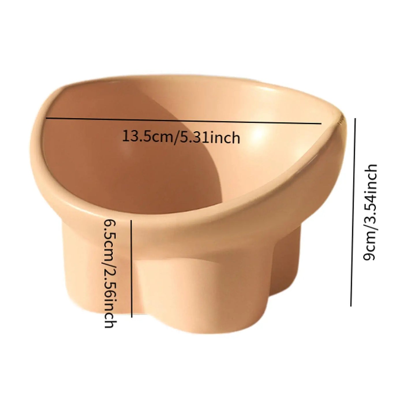 Tilted Water & Food Feeder Raised Pet Bowl