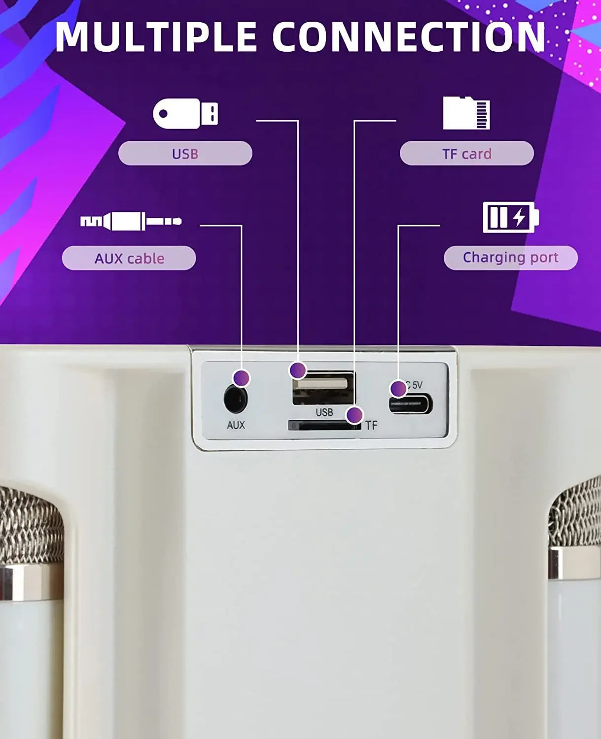 Portable Dual Microphone Karaoke Machine
