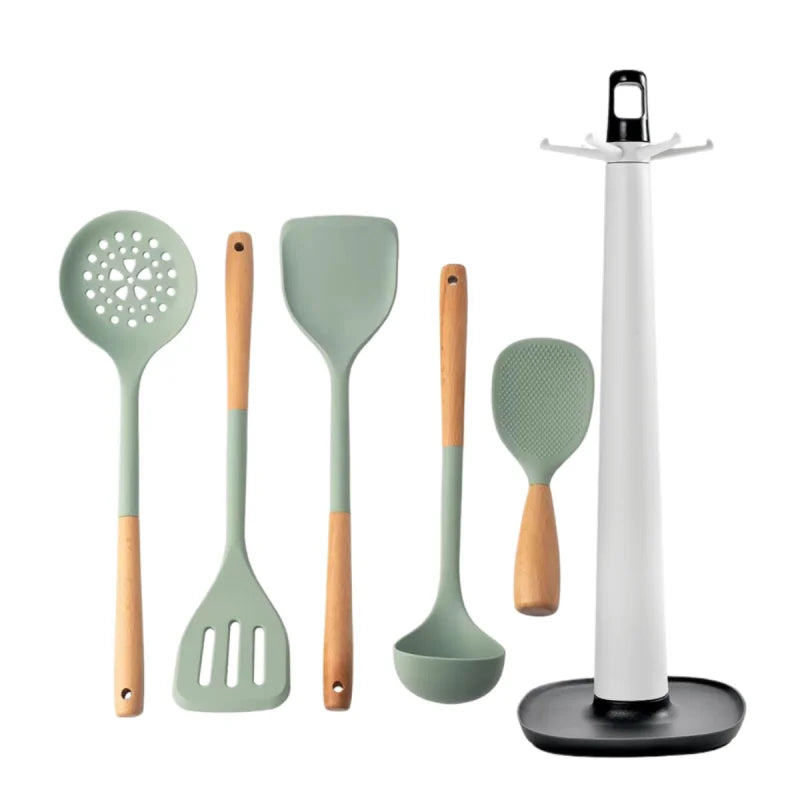 Wooden Handle Silicone Cooking Spatula