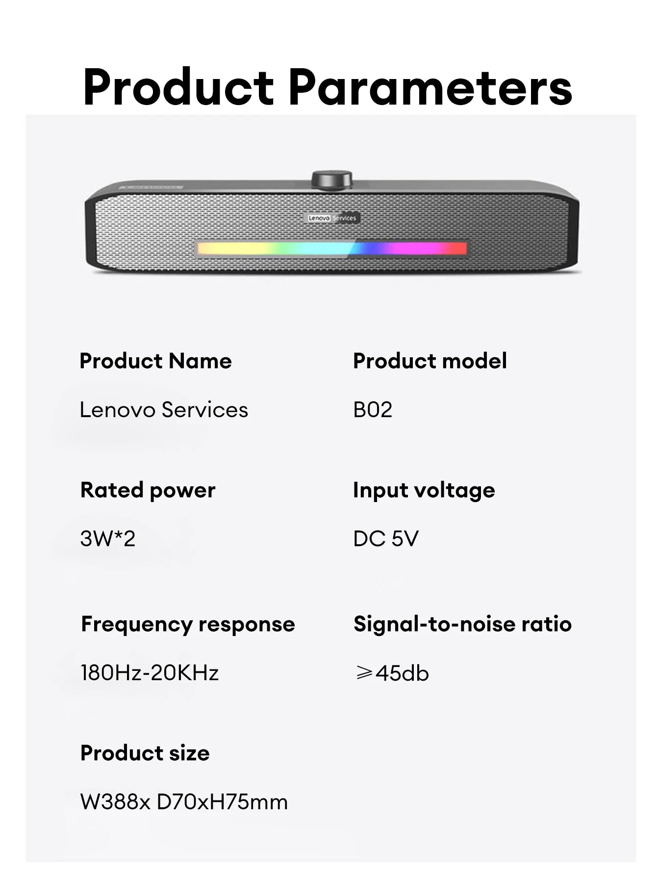 Lenovo Wired & Bluetooth 5.0 Soundbar with Subwoofer