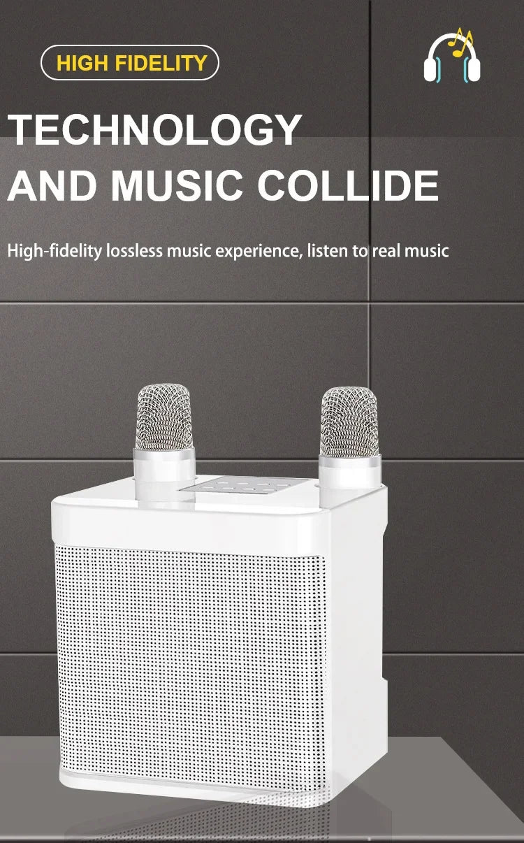 Portable Dual Microphone Karaoke Machine