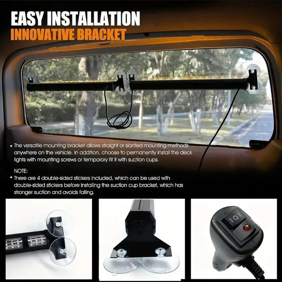 2-in-1 162 LED Windshield Strobe Warning Light