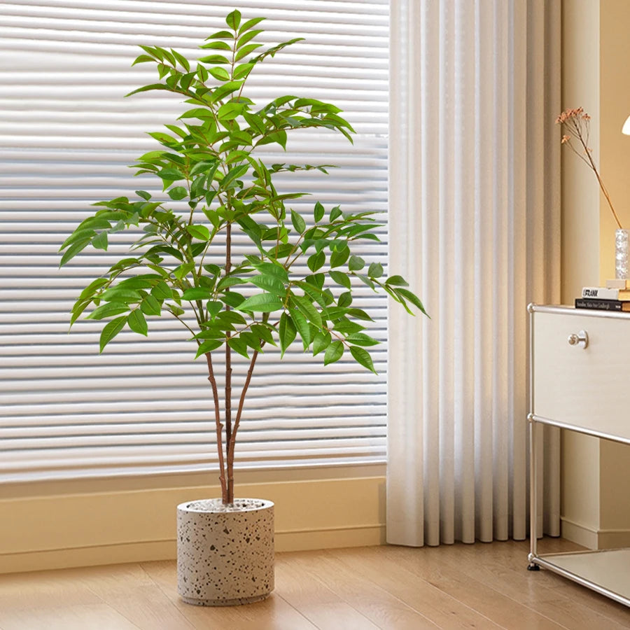 Tall Fake Palm & Green Branches for Home & Garden Decor