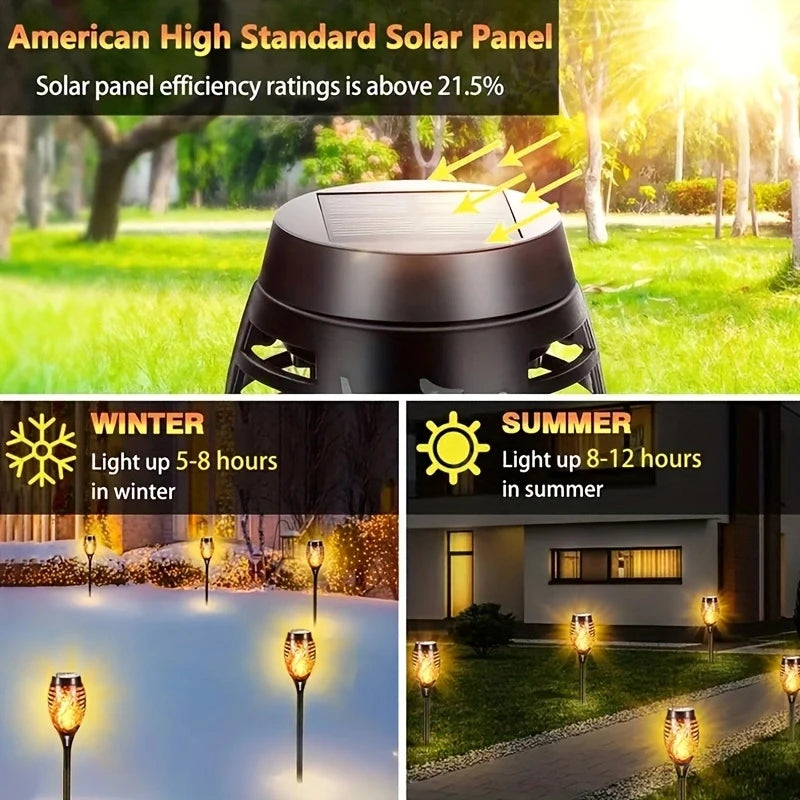 12LED Solar Flame Torch Light