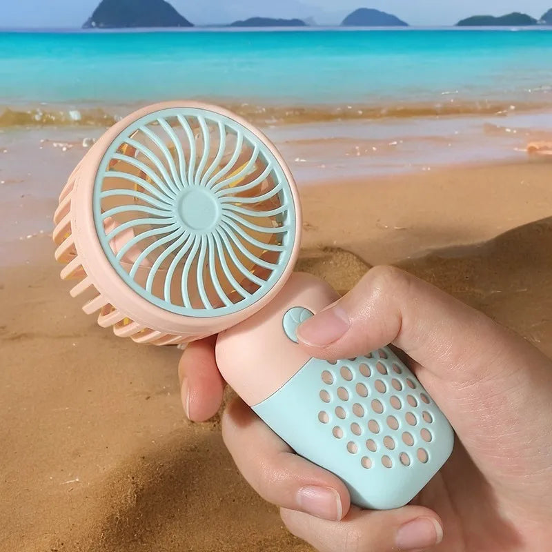 Cute Mini USB Handheld Rechargeable Fan – Portable Pocket Size