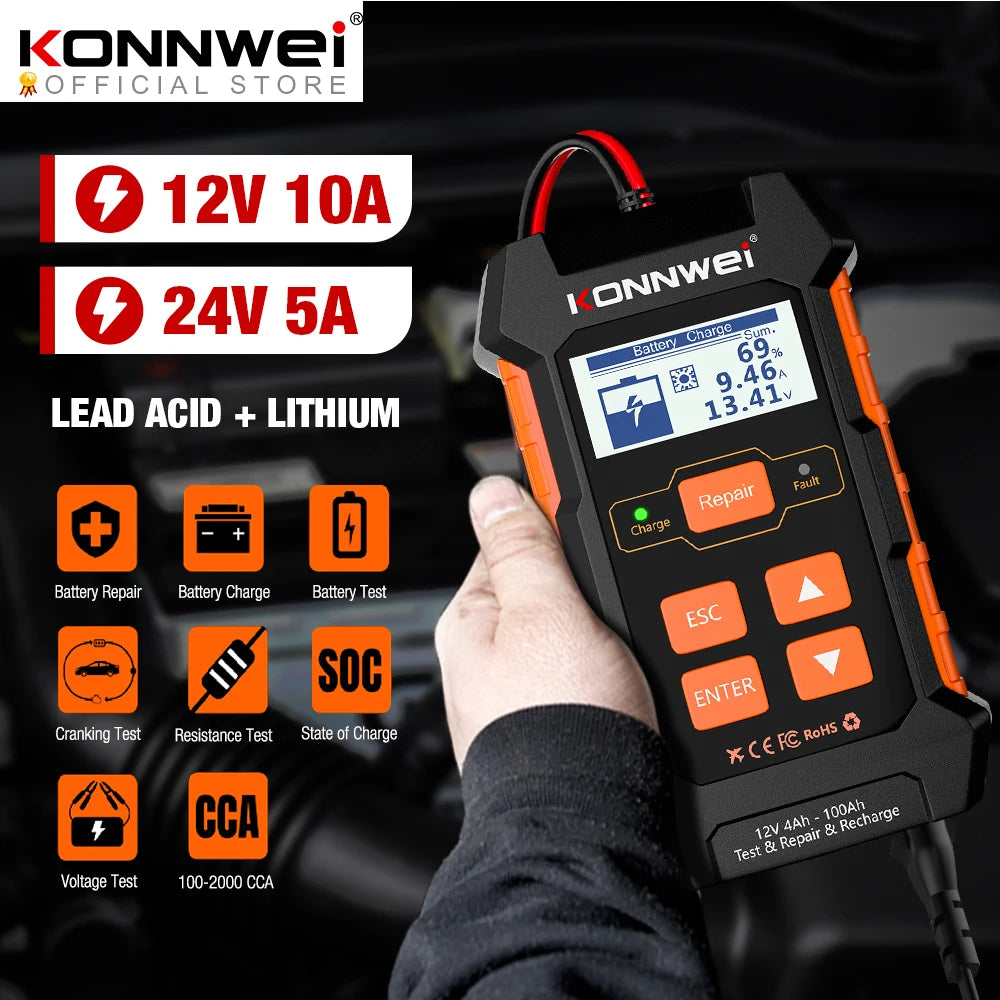 Automatic Battery Tester & Pulse Repair Tool