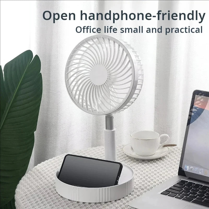 USB Rechargeable Folding Portable Mini Fan – Adjustable Cooling