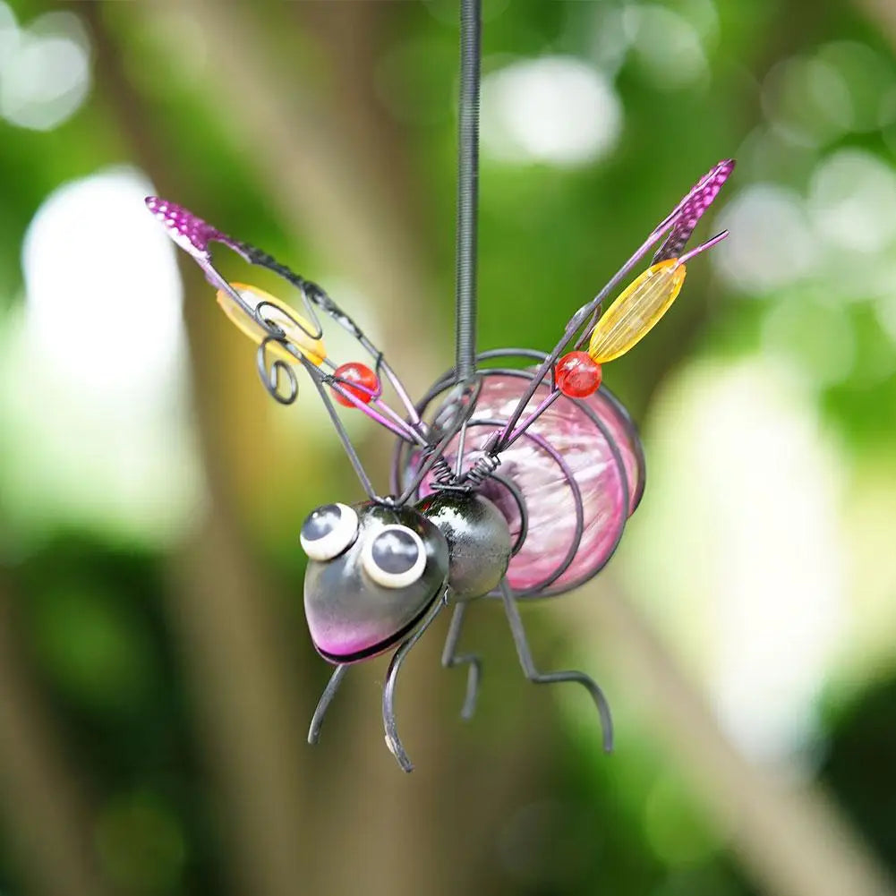 Waterproof Hanging Solar Insect Statue with Fairy Light