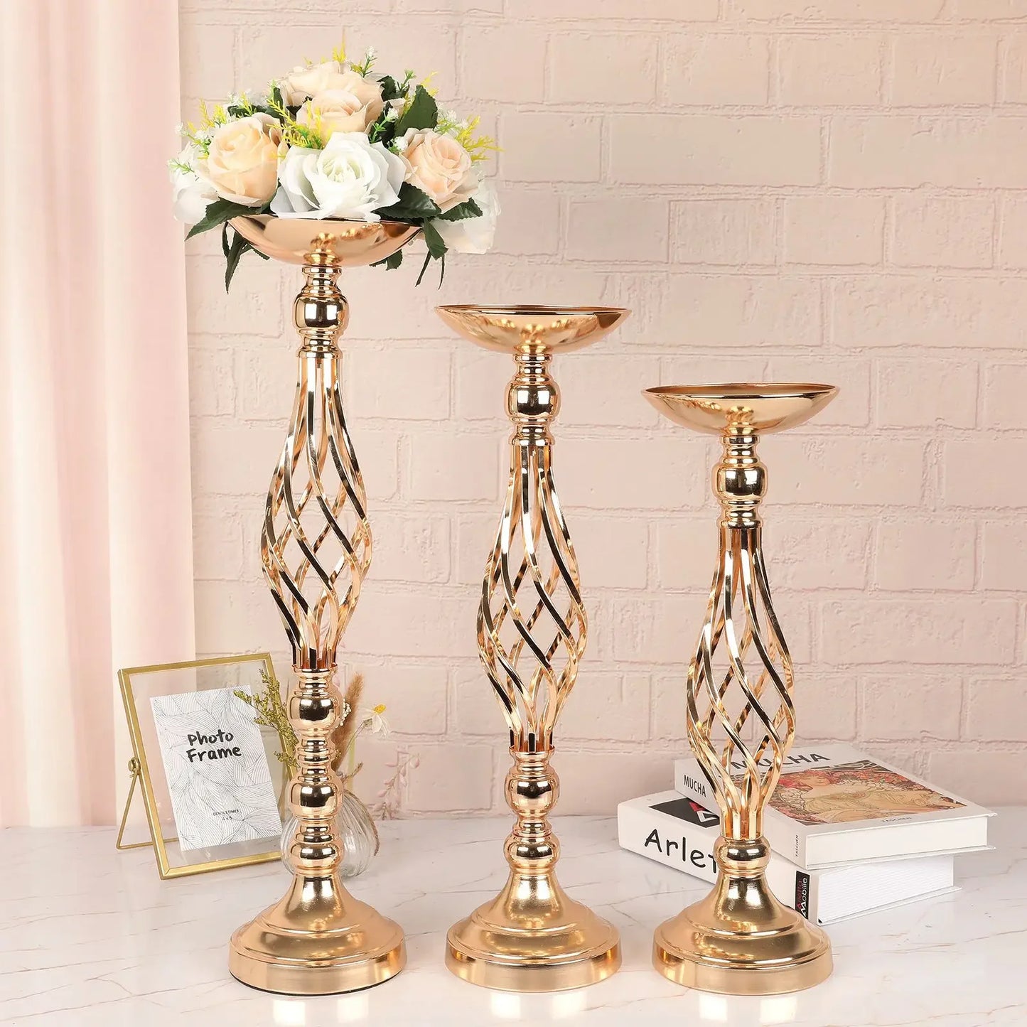 Wedding Table Candle Holder & Flower Vase Decor