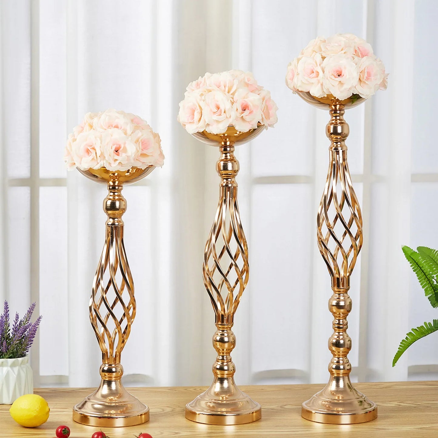 Wedding Table Candle Holder & Flower Vase Decor