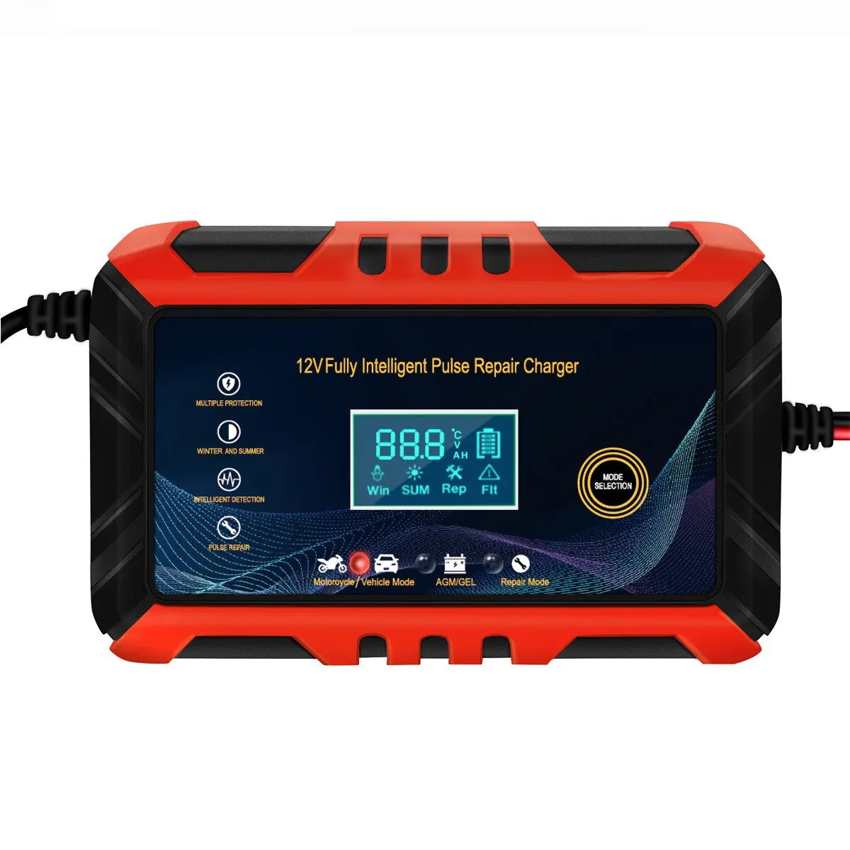 LCD Car Battery Charger with Pulse Repair