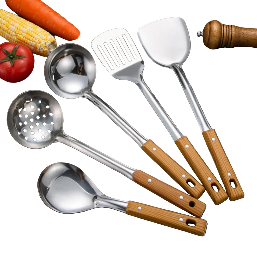 Thickened Stainless Steel Cooking Spatula Set