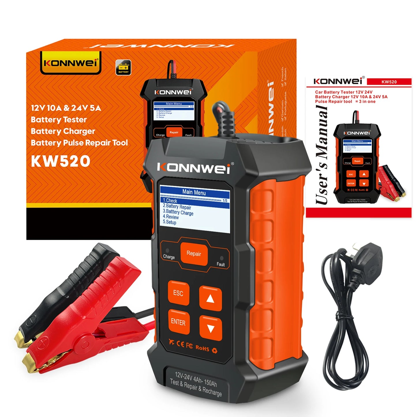 Automatic Battery Tester & Pulse Repair Tool
