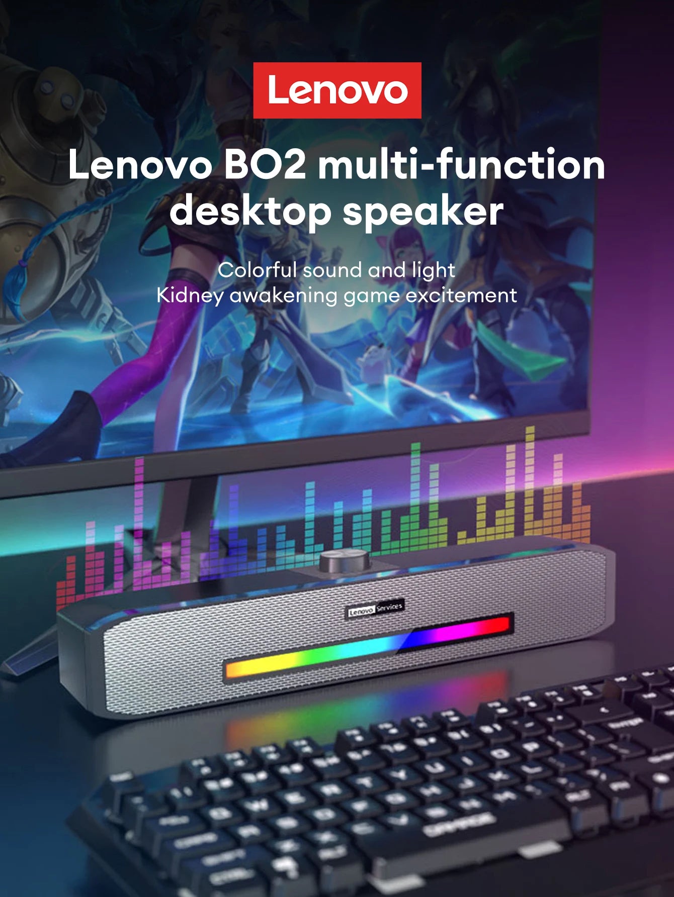 Lenovo Wired & Bluetooth 5.0 Soundbar with Subwoofer