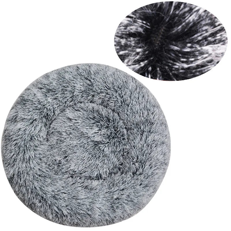 Round Plush Dog & Cat Bed