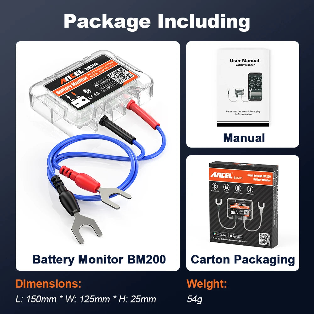 Wireless Battery Health Tester with App for Android & iOS
