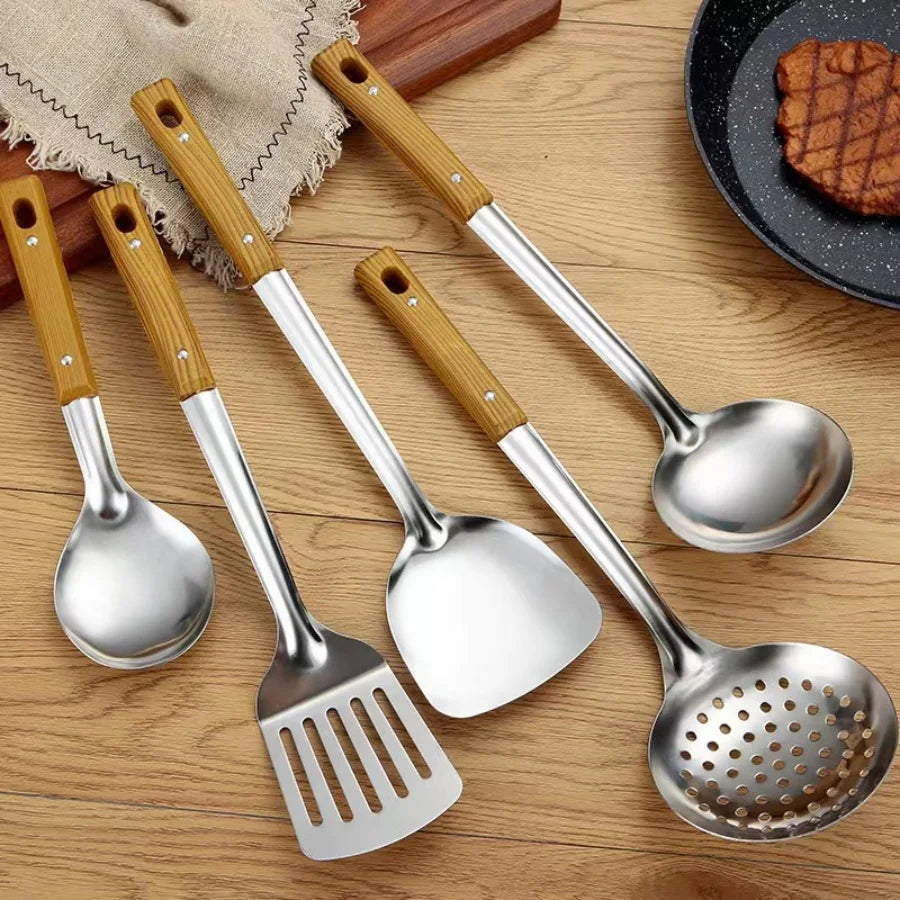 Thickened Stainless Steel Cooking Spatula Set