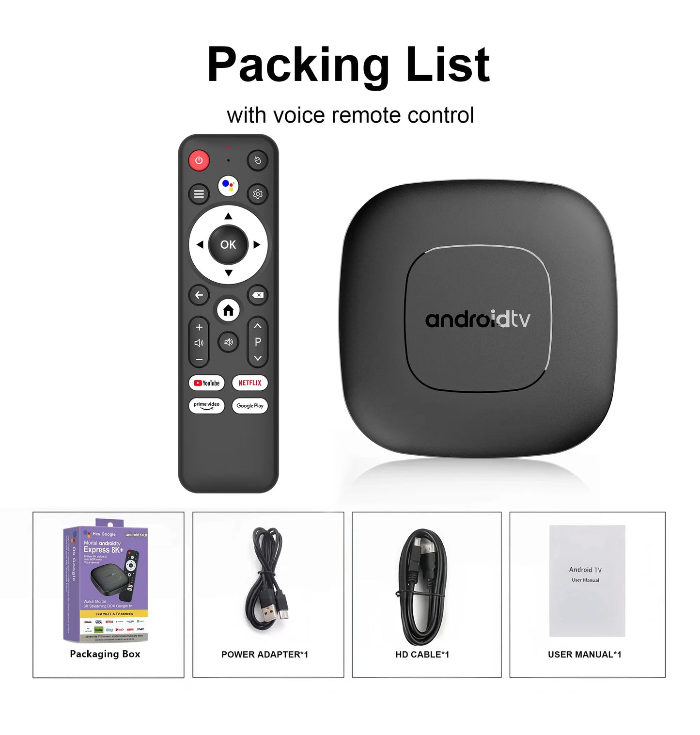 Mortal T1 WiFi 6 Smart TV Box Android 14 – 4K Support